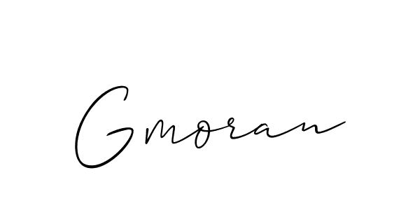 Use a signature maker to create a handwritten signature online. With this signature software, you can design (Allison_Script) your own signature for name Gmoran. Gmoran signature style 2 images and pictures png