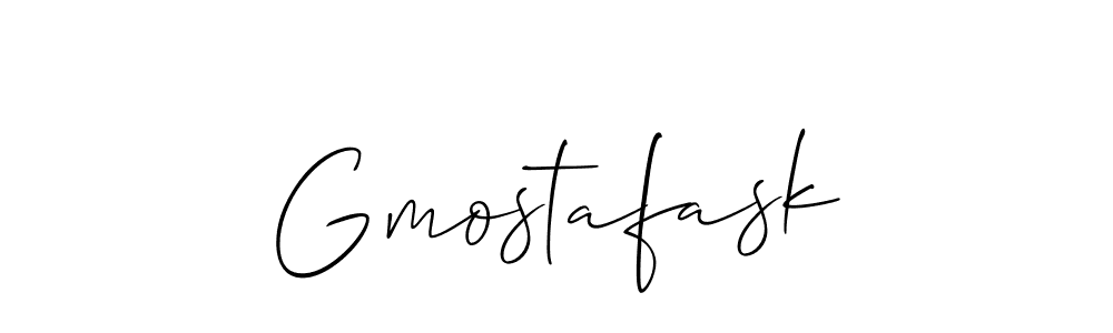 How to make Gmostafask signature? Allison_Script is a professional autograph style. Create handwritten signature for Gmostafask name. Gmostafask signature style 2 images and pictures png