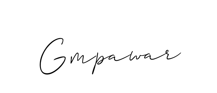 It looks lik you need a new signature style for name Gmpawar. Design unique handwritten (Allison_Script) signature with our free signature maker in just a few clicks. Gmpawar signature style 2 images and pictures png