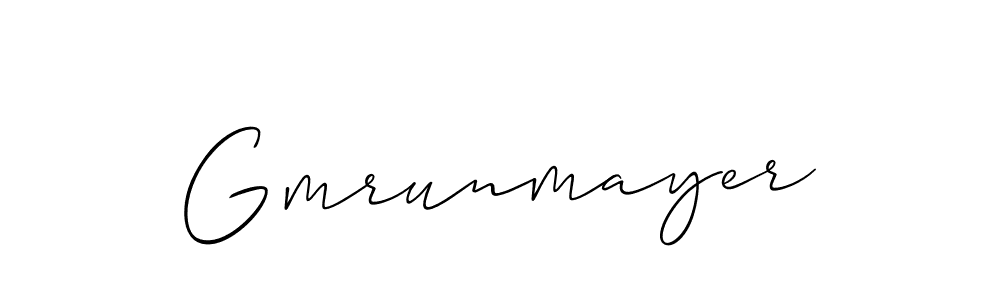 Gmrunmayer stylish signature style. Best Handwritten Sign (Allison_Script) for my name. Handwritten Signature Collection Ideas for my name Gmrunmayer. Gmrunmayer signature style 2 images and pictures png