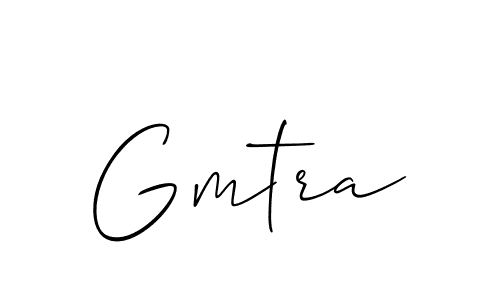 Design your own signature with our free online signature maker. With this signature software, you can create a handwritten (Allison_Script) signature for name Gmtra. Gmtra signature style 2 images and pictures png