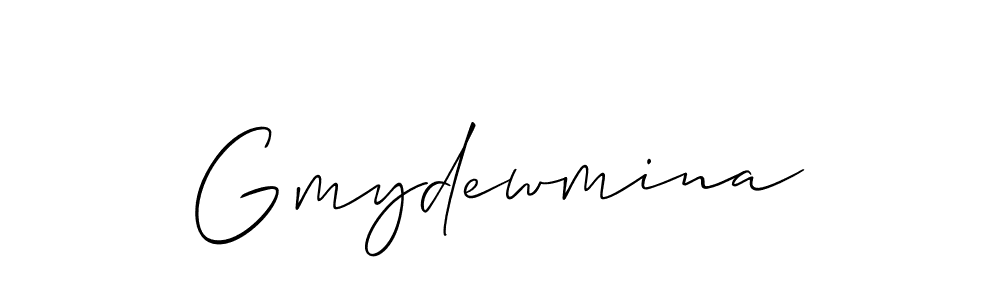 How to make Gmydewmina signature? Allison_Script is a professional autograph style. Create handwritten signature for Gmydewmina name. Gmydewmina signature style 2 images and pictures png