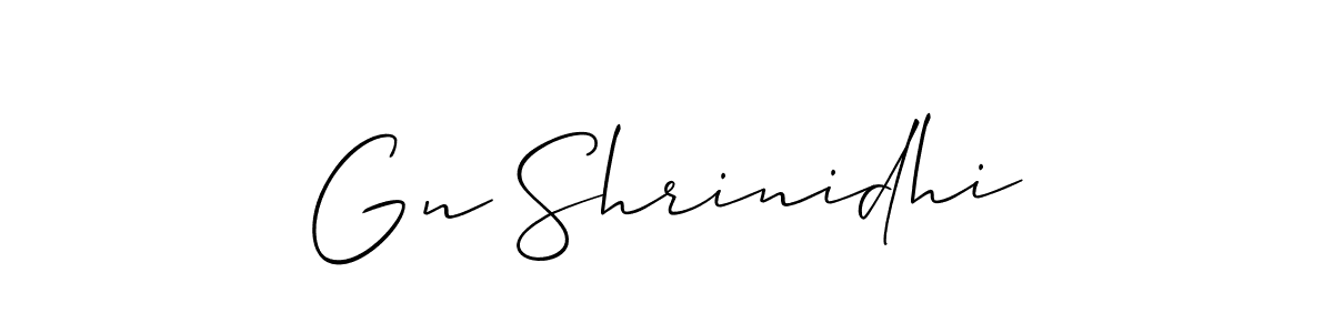 Make a short Gn Shrinidhi signature style. Manage your documents anywhere anytime using Allison_Script. Create and add eSignatures, submit forms, share and send files easily. Gn Shrinidhi signature style 2 images and pictures png