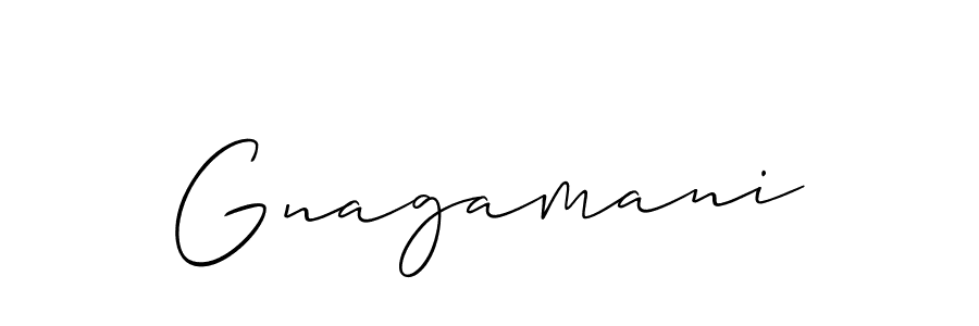 Gnagamani stylish signature style. Best Handwritten Sign (Allison_Script) for my name. Handwritten Signature Collection Ideas for my name Gnagamani. Gnagamani signature style 2 images and pictures png