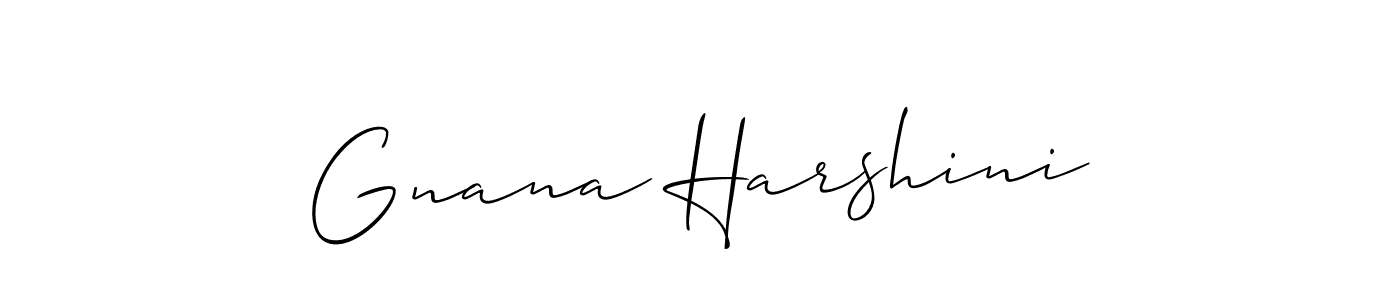 Also we have Gnana Harshini name is the best signature style. Create professional handwritten signature collection using Allison_Script autograph style. Gnana Harshini signature style 2 images and pictures png