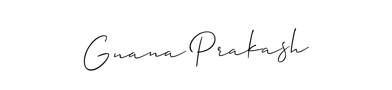 The best way (Allison_Script) to make a short signature is to pick only two or three words in your name. The name Gnana Prakash include a total of six letters. For converting this name. Gnana Prakash signature style 2 images and pictures png