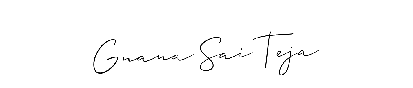 How to Draw Gnana Sai Teja signature style? Allison_Script is a latest design signature styles for name Gnana Sai Teja. Gnana Sai Teja signature style 2 images and pictures png