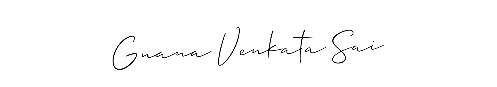 How to make Gnana Venkata Sai signature? Allison_Script is a professional autograph style. Create handwritten signature for Gnana Venkata Sai name. Gnana Venkata Sai signature style 2 images and pictures png