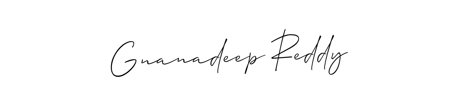Gnanadeep Reddy stylish signature style. Best Handwritten Sign (Allison_Script) for my name. Handwritten Signature Collection Ideas for my name Gnanadeep Reddy. Gnanadeep Reddy signature style 2 images and pictures png