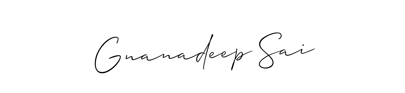 Gnanadeep Sai stylish signature style. Best Handwritten Sign (Allison_Script) for my name. Handwritten Signature Collection Ideas for my name Gnanadeep Sai. Gnanadeep Sai signature style 2 images and pictures png