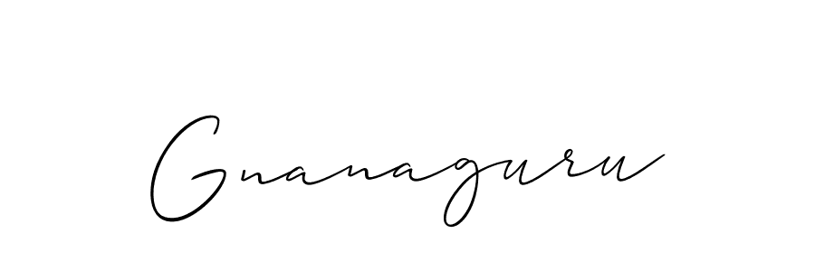 Use a signature maker to create a handwritten signature online. With this signature software, you can design (Allison_Script) your own signature for name Gnanaguru. Gnanaguru signature style 2 images and pictures png