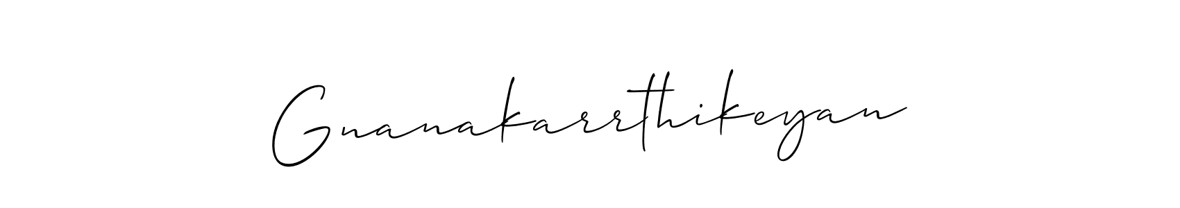 Make a beautiful signature design for name Gnanakarrthikeyan. With this signature (Allison_Script) style, you can create a handwritten signature for free. Gnanakarrthikeyan signature style 2 images and pictures png