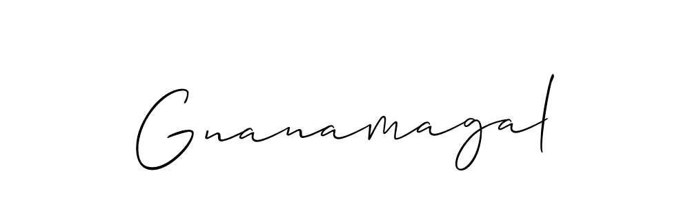 You should practise on your own different ways (Allison_Script) to write your name (Gnanamagal) in signature. don't let someone else do it for you. Gnanamagal signature style 2 images and pictures png