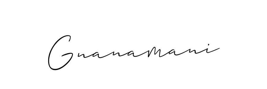 Create a beautiful signature design for name Gnanamani. With this signature (Allison_Script) fonts, you can make a handwritten signature for free. Gnanamani signature style 2 images and pictures png