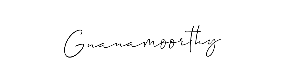 Allison_Script is a professional signature style that is perfect for those who want to add a touch of class to their signature. It is also a great choice for those who want to make their signature more unique. Get Gnanamoorthy name to fancy signature for free. Gnanamoorthy signature style 2 images and pictures png