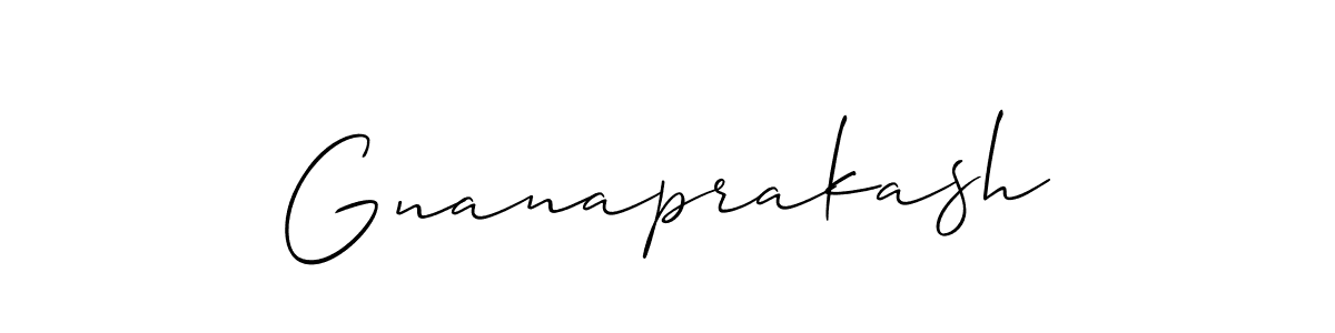 Design your own signature with our free online signature maker. With this signature software, you can create a handwritten (Allison_Script) signature for name Gnanaprakash. Gnanaprakash signature style 2 images and pictures png