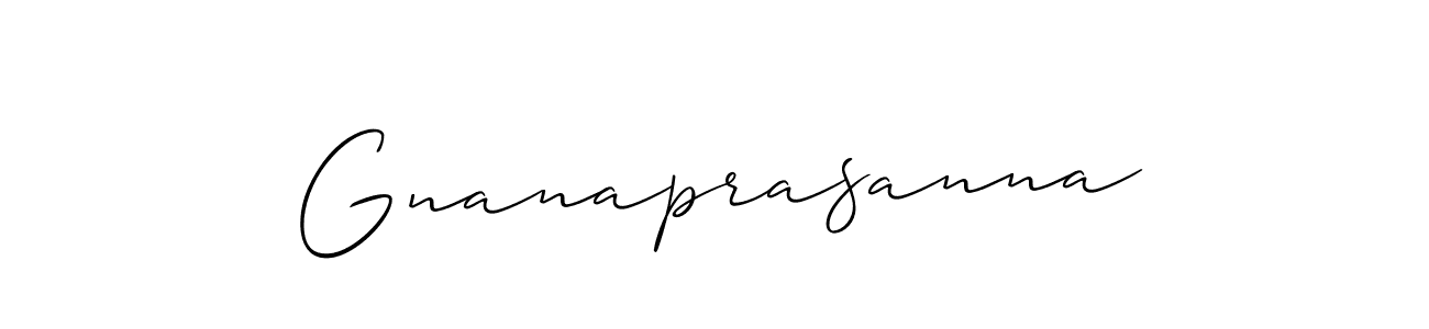You should practise on your own different ways (Allison_Script) to write your name (Gnanaprasanna) in signature. don't let someone else do it for you. Gnanaprasanna signature style 2 images and pictures png