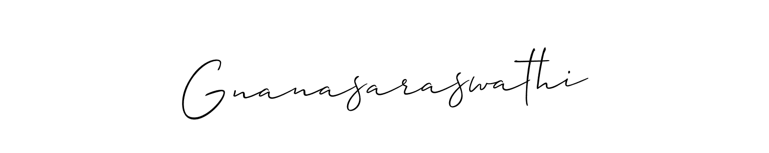 Best and Professional Signature Style for Gnanasaraswathi. Allison_Script Best Signature Style Collection. Gnanasaraswathi signature style 2 images and pictures png