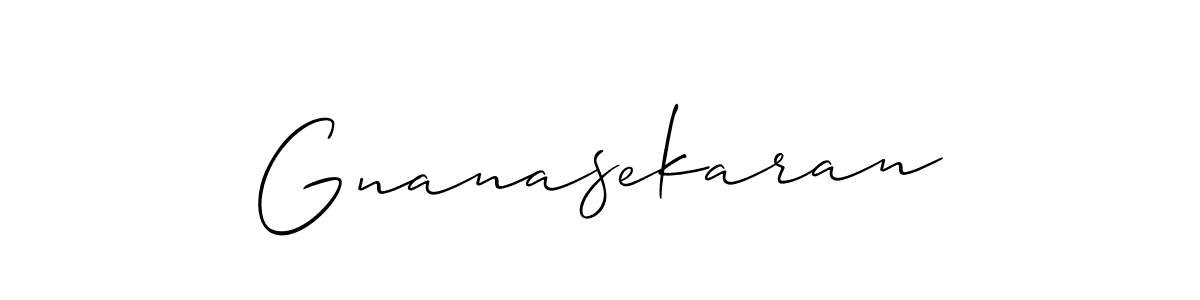 How to make Gnanasekaran name signature. Use Allison_Script style for creating short signs online. This is the latest handwritten sign. Gnanasekaran signature style 2 images and pictures png