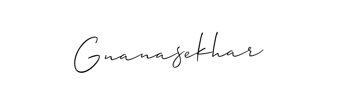 Allison_Script is a professional signature style that is perfect for those who want to add a touch of class to their signature. It is also a great choice for those who want to make their signature more unique. Get Gnanasekhar name to fancy signature for free. Gnanasekhar signature style 2 images and pictures png