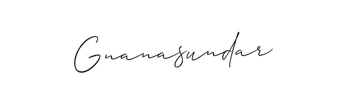 Also You can easily find your signature by using the search form. We will create Gnanasundar name handwritten signature images for you free of cost using Allison_Script sign style. Gnanasundar signature style 2 images and pictures png
