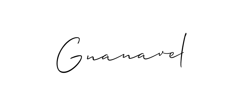 Use a signature maker to create a handwritten signature online. With this signature software, you can design (Allison_Script) your own signature for name Gnanavel. Gnanavel signature style 2 images and pictures png