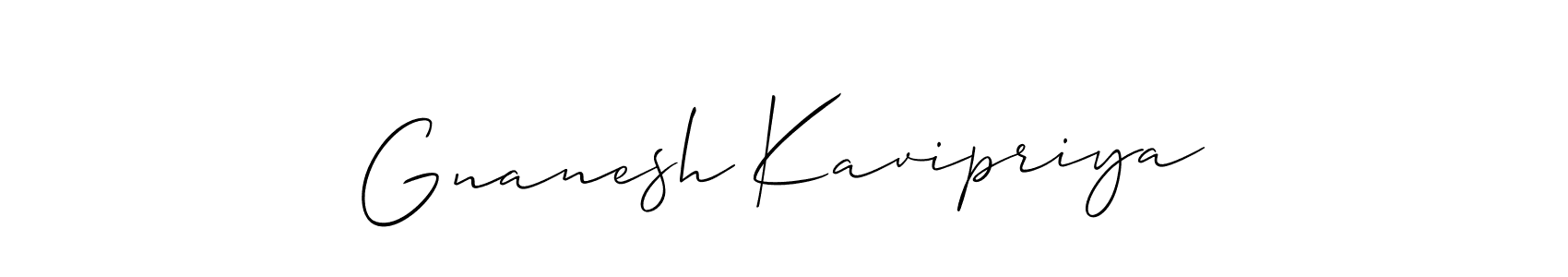 Create a beautiful signature design for name Gnanesh Kavipriya. With this signature (Allison_Script) fonts, you can make a handwritten signature for free. Gnanesh Kavipriya signature style 2 images and pictures png