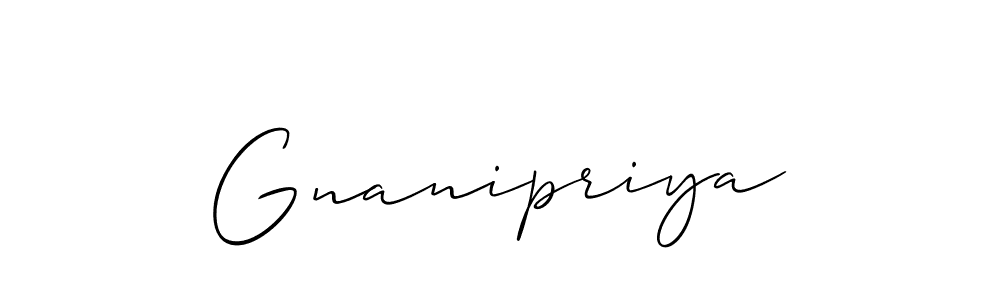 if you are searching for the best signature style for your name Gnanipriya. so please give up your signature search. here we have designed multiple signature styles  using Allison_Script. Gnanipriya signature style 2 images and pictures png