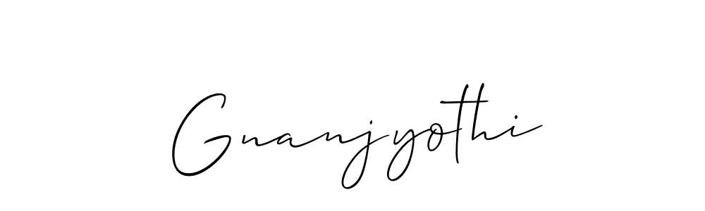 Make a beautiful signature design for name Gnanjyothi. With this signature (Allison_Script) style, you can create a handwritten signature for free. Gnanjyothi signature style 2 images and pictures png