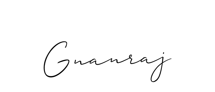 Design your own signature with our free online signature maker. With this signature software, you can create a handwritten (Allison_Script) signature for name Gnanraj. Gnanraj signature style 2 images and pictures png