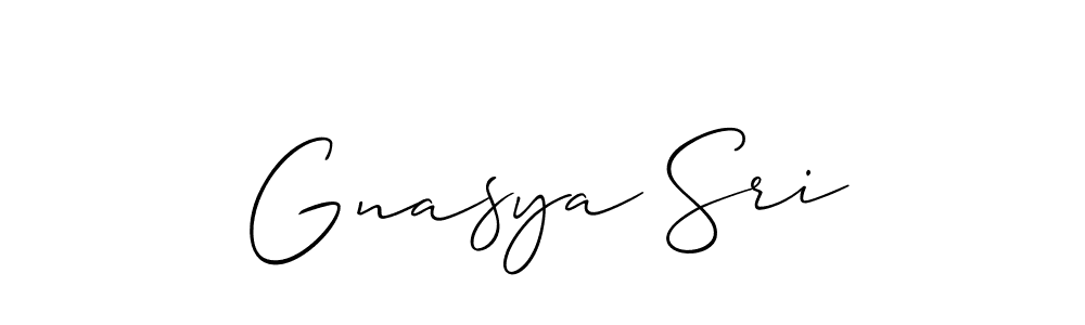 Also You can easily find your signature by using the search form. We will create Gnasya Sri name handwritten signature images for you free of cost using Allison_Script sign style. Gnasya Sri signature style 2 images and pictures png
