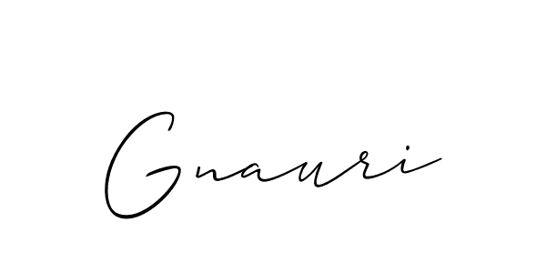It looks lik you need a new signature style for name Gnauri. Design unique handwritten (Allison_Script) signature with our free signature maker in just a few clicks. Gnauri signature style 2 images and pictures png