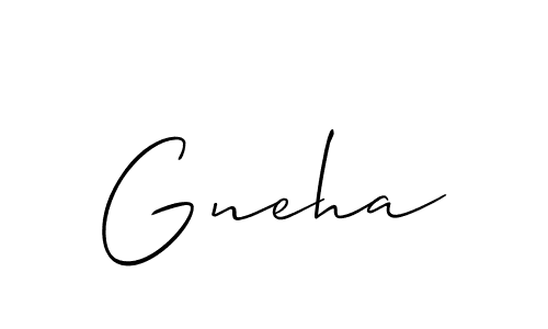 Design your own signature with our free online signature maker. With this signature software, you can create a handwritten (Allison_Script) signature for name Gneha. Gneha signature style 2 images and pictures png