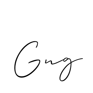 How to make Gng name signature. Use Allison_Script style for creating short signs online. This is the latest handwritten sign. Gng signature style 2 images and pictures png