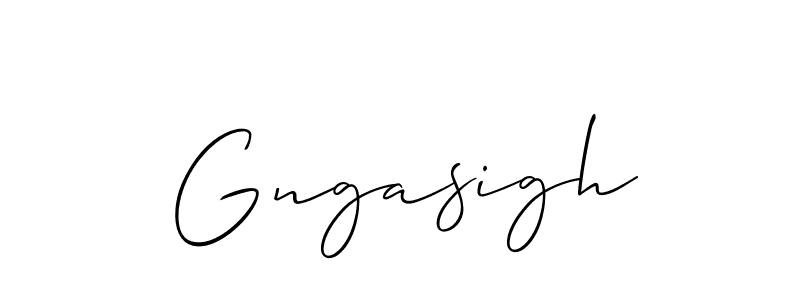 You should practise on your own different ways (Allison_Script) to write your name (Gngasigh) in signature. don't let someone else do it for you. Gngasigh signature style 2 images and pictures png