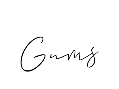 Gnms stylish signature style. Best Handwritten Sign (Allison_Script) for my name. Handwritten Signature Collection Ideas for my name Gnms. Gnms signature style 2 images and pictures png