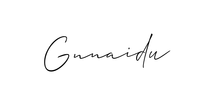 How to make Gnnaidu name signature. Use Allison_Script style for creating short signs online. This is the latest handwritten sign. Gnnaidu signature style 2 images and pictures png