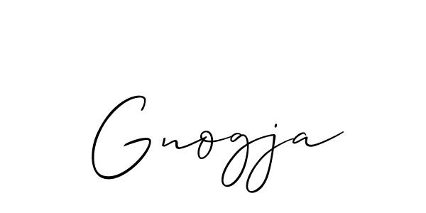 Once you've used our free online signature maker to create your best signature Allison_Script style, it's time to enjoy all of the benefits that Gnogja name signing documents. Gnogja signature style 2 images and pictures png