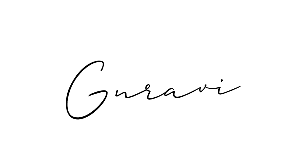 How to make Gnravi name signature. Use Allison_Script style for creating short signs online. This is the latest handwritten sign. Gnravi signature style 2 images and pictures png