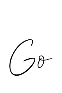 You should practise on your own different ways (Allison_Script) to write your name (Go) in signature. don't let someone else do it for you. Go signature style 2 images and pictures png