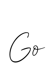 You should practise on your own different ways (Allison_Script) to write your name (Go) in signature. don't let someone else do it for you. Go signature style 2 images and pictures png