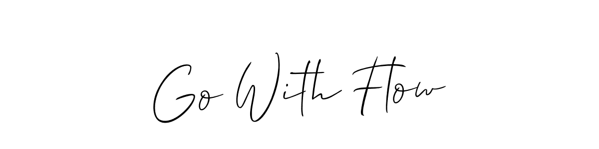 Create a beautiful signature design for name Go With Flow. With this signature (Allison_Script) fonts, you can make a handwritten signature for free. Go With Flow signature style 2 images and pictures png