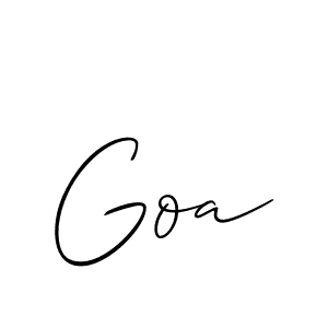 Design your own signature with our free online signature maker. With this signature software, you can create a handwritten (Allison_Script) signature for name Goa. Goa signature style 2 images and pictures png