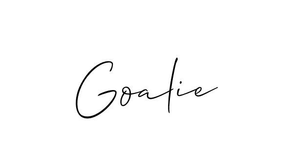 How to Draw Goalie signature style? Allison_Script is a latest design signature styles for name Goalie. Goalie signature style 2 images and pictures png