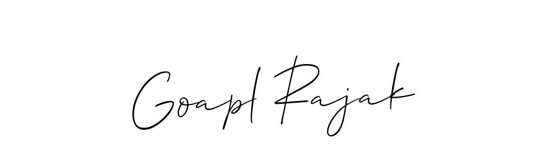 This is the best signature style for the Goapl Rajak name. Also you like these signature font (Allison_Script). Mix name signature. Goapl Rajak signature style 2 images and pictures png