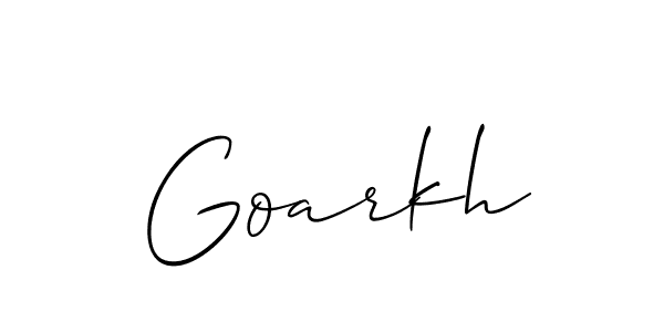 if you are searching for the best signature style for your name Goarkh. so please give up your signature search. here we have designed multiple signature styles  using Allison_Script. Goarkh signature style 2 images and pictures png