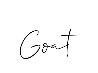 Make a beautiful signature design for name Goat. With this signature (Allison_Script) style, you can create a handwritten signature for free. Goat signature style 2 images and pictures png