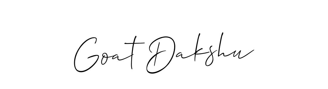 How to make Goat Dakshu name signature. Use Allison_Script style for creating short signs online. This is the latest handwritten sign. Goat Dakshu signature style 2 images and pictures png