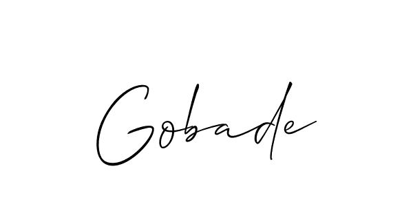 You can use this online signature creator to create a handwritten signature for the name Gobade. This is the best online autograph maker. Gobade signature style 2 images and pictures png