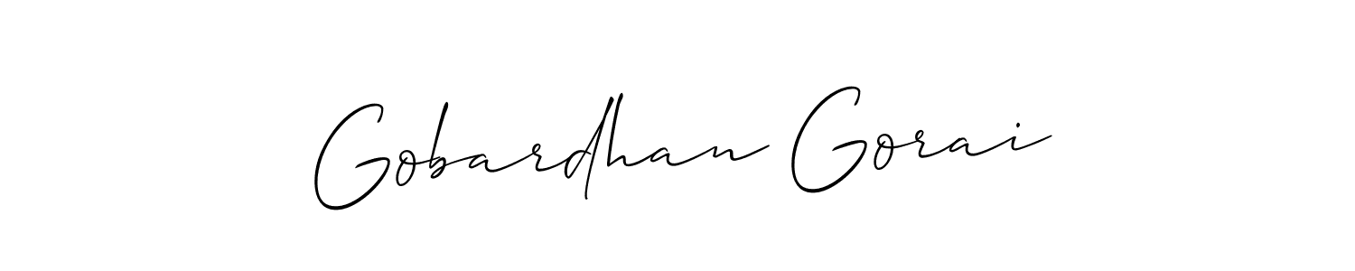 Create a beautiful signature design for name Gobardhan Gorai. With this signature (Allison_Script) fonts, you can make a handwritten signature for free. Gobardhan Gorai signature style 2 images and pictures png